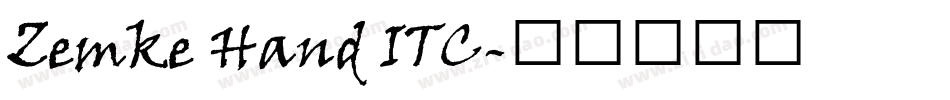 Zemke Hand ITC字体转换